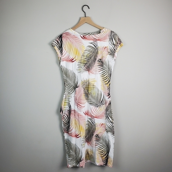 Liz Claiborne Tropical Cinch Print Dress Medium - Picture 6 of 7